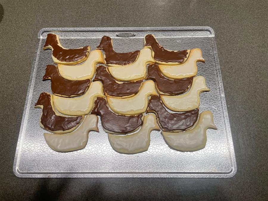 Tessellated duck cookies